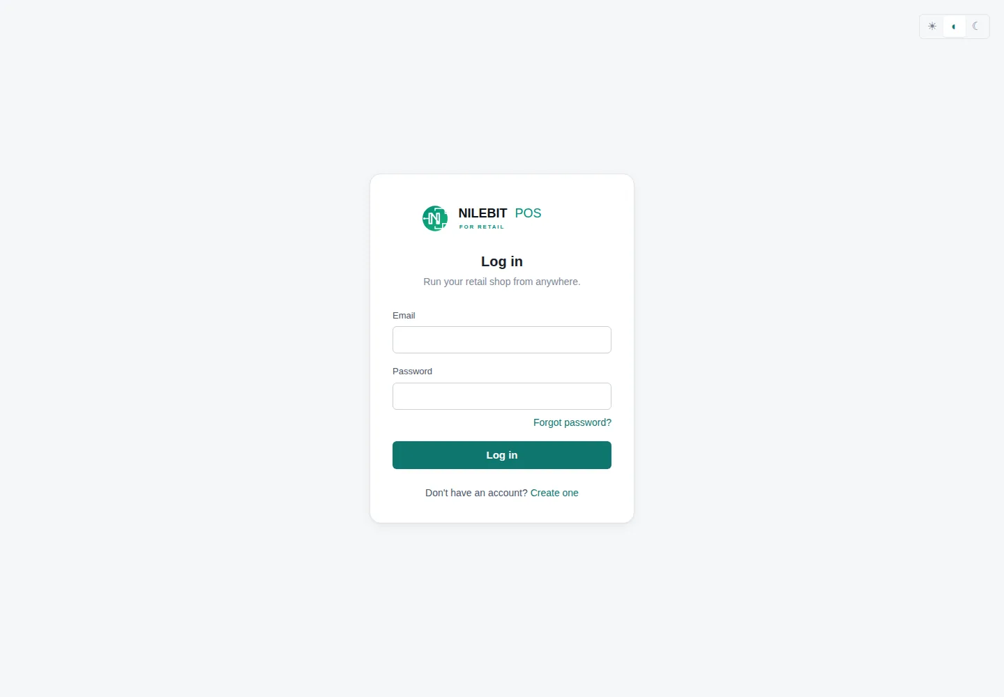 NileBit Retail POS public sign-in interface